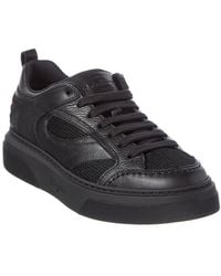Ferragamo - Cassina Leather-Trim Sneaker - Lyst