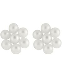Splendid - 14k 3-4mm Freshwater Pearl Flower Studs - Lyst
