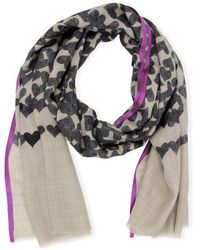 Saachi - Heart Wool & Silk-Blend Scarf - Lyst