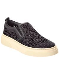 Ferragamo - Cassina Leather-Trim Sneaker - Lyst