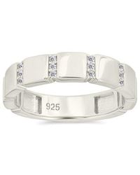 Sterling Forever - Cz Bradley Ring - Lyst