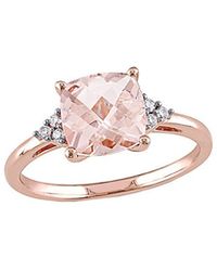 Rina Limor - 14k Rose Gold 2.06 Ct. Tw. Diamond & Morganite Ring - Lyst