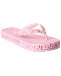 Versace Greca Rubber Flip Flop - Pink