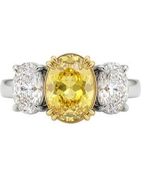 Lab Grown Diamonds - 14K 5.80 Ct. Tw. Lab-Grown Diamond 3 Stone Engagement Ring - Lyst