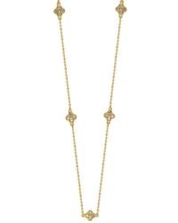 Suzy Levian - 14k 0.40 Ct. Tw. Diamond Clover By The Yard Necklace - Lyst
