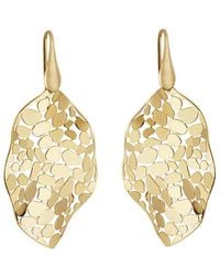 Italian Silver - Yellow Gold Over Earrings - Lyst