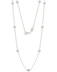 Suzy Levian - 0.02 Ct. Tw. Diamond & Topaz Station Pendant - Lyst