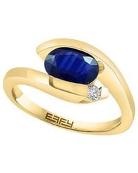 Effy Fine Jewelry - 14K 1.47 Ct. Tw. Diamond & Sapphire Ring - Lyst