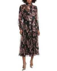 Mikael Aghal - Print Midi Dress - Lyst