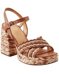 Marc Fisher - Juliey Leather-Trim Sandal - Lyst
