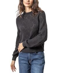 Lilla P - Easy Pointelle Crewneck Alpaca & Wool-Blend Sweater - Lyst