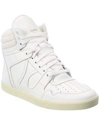 Celine - Mid Lace-up Leather Sneaker - Lyst