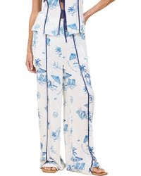 Surf Gypsy - Printed Wide Leg Pant - Lyst