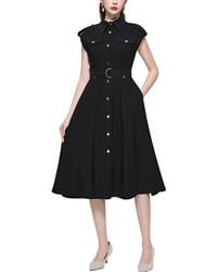 MIRA RICHI - Button Down Midi Dress - Lyst