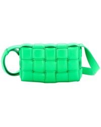 Bottega Veneta - Green Padded Maxi Intrecciato Sheep Leather Cassette Crossbody Bag R Small (authentic Pre-loved) - Lyst