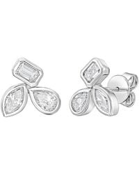 Diana M. Jewels - Diana M. 14K 12.00 Ct. Tw. Lab-Grown Diamond Bezel Earrings - Lyst