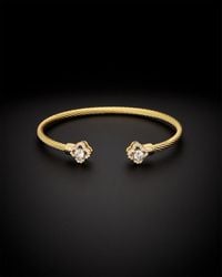Juvell - 18k Plated Cz Twisted Cable Bangle Bracelet - Lyst