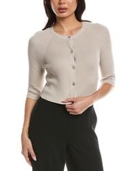 Max Mara - S Shoulder Wrap Ribbed Cardigan - Lyst