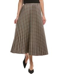 Anne Klein - Pleated Midi Skirt - Lyst