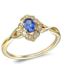 Le Vian - 14K 0.63 Ct. Tw. Diamond & Sapphire Half-Eternity Ring - Lyst