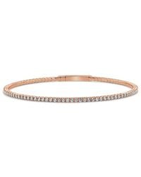 Sabrina Designs - 14k Rose Gold 1.51 Ct. Tw. Diamond Flexible Bangle Bracelet - Lyst