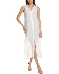 Bella Dahl - Side Slit Duster Linen-Blend Dress - Lyst