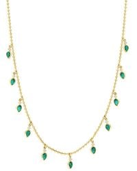 Effy Fine Jewelry - 14K 1.91 Ct. Tw. Diamond & Emerald Necklace - Lyst