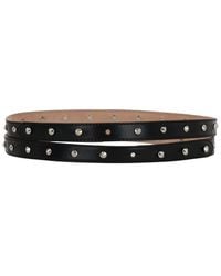 McQueen - Studded D Thin Leather Belt - Lyst