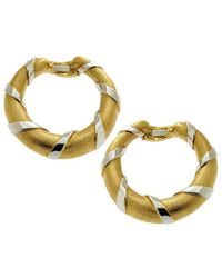 Cartier - 18K Two-Tone Diamond Clip-On Hoops (Authentic Pre-Owned) - Lyst