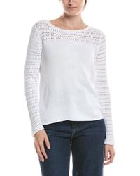 NIC+ZOE - Placed Pointelle Sweater - Lyst