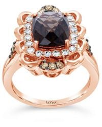 Le Vian - 14k Rose Gold 3.22 Ct. Tw. Diamond & Smoky Quartz Ring - Lyst