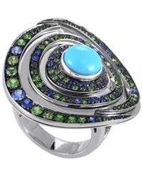 Boucheron 18k Gemstone Ring - Multicolour