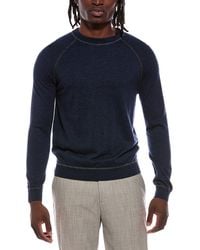 Autumn Cashmere - Raglan Color Coverstitch 100% Cashmere Crewneck Sweater - Lyst