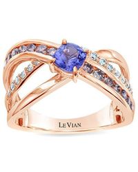 Le Vian - Le Vian 14k Strawberry Gold 1.17 Ct. Tw. Diamond & Tanzanite Ring - Lyst