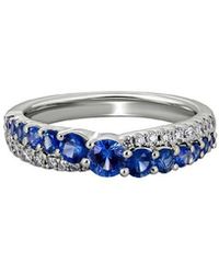 Diamond Select Cuts - 14K Diamond .17 Ct. & .84 Ct. Sapphire Ring - Lyst