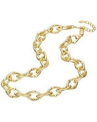 Genevive Jewelry - Rachel Glauber 14K Plated Link Chain Necklace - Lyst