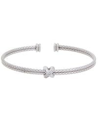 Meshmerise - 18K Plated 0.05 Ct. Tw. Diamond Mesh Bangle - Lyst