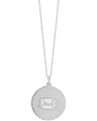 Chloe and Madison - Silver Cz Pendant Necklace - Lyst