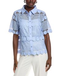 Gracia - Eyelet Lace Shirt - Lyst