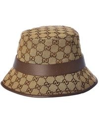 Gucci - Logo-pattern Cotton-blend Bucket Hat - Lyst