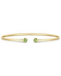 Italian Gold - 14K 0.25 Ct. Tw. Peridot Bangle Bracelet - Lyst