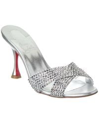 Christian Louboutin - Mariza Is Back Strass 85 Suede Mule - Lyst