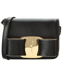 Ferragamo - Ferragamo Vara Bow Leather Crossbody - Lyst