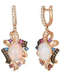 Le Vian - Le Vian 14K Rose 3.20 Ct. Tw. Diamond & Opal Earrings - Lyst