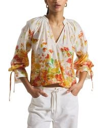 10 Crosby Derek Lam - Milon Organza V-Neck Blouse - Lyst