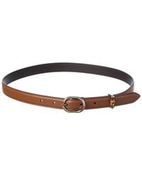 Gucci - Oval Leather Buckle Belt - Lyst