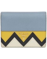 Prada - Calfskin Metal Logo Compact Wallet (Authentic Pre-Loved) - Lyst