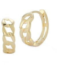 Ember Fine Jewelry - 14k Curb Link Huggie Earrings - Lyst
