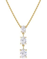 Lab Grown Diamonds - 18K Vermeil 2.14 Ct. Tw. Lab-Grown Diamond Pendant Necklace - Lyst