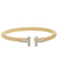 Meshmerise - 18K Over 0.20 Ct. Tw. Diamond Bangle Bracelet - Lyst